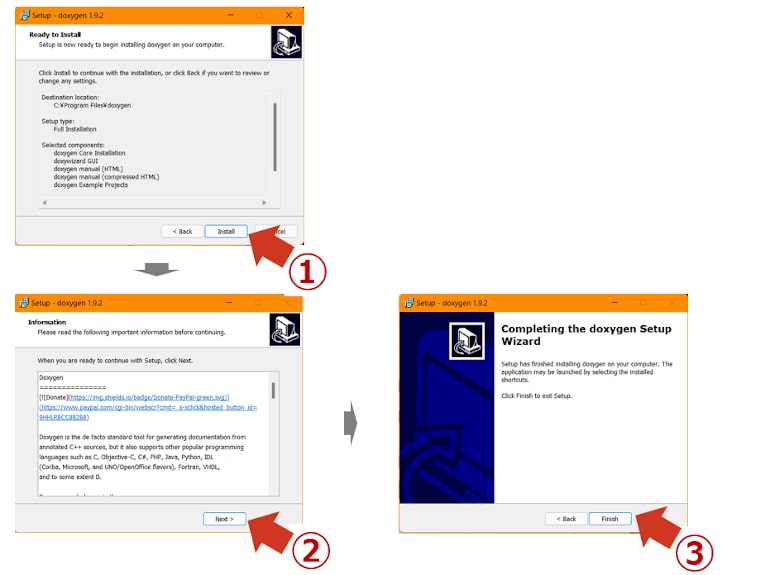 doxygenインストール画面3