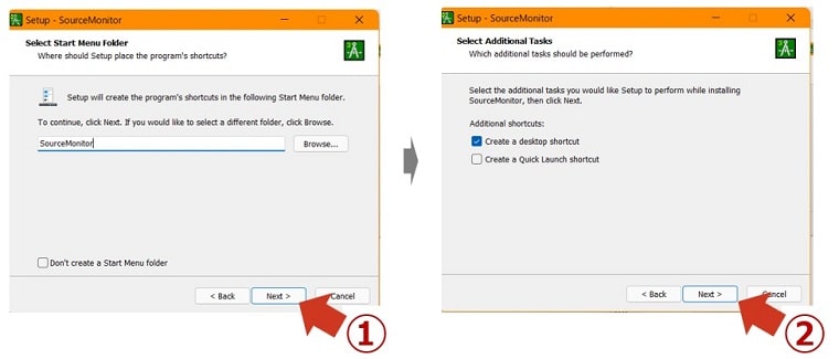 SourceMonitorのインストール画面2