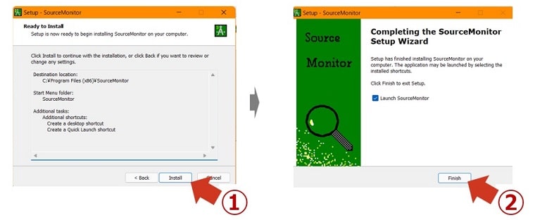 SourceMonitorのインストール画面3